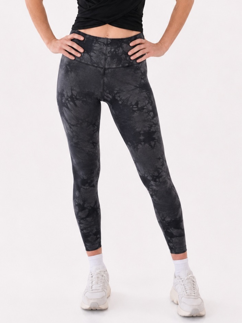 Lululemon Wunder Train HR Leggings Sz 4 Diamond Dye Pitch Grey Graphite Grey EUC